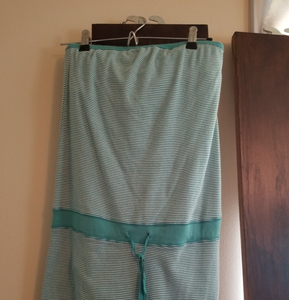 American Eagle Teal Strip Casual Dress